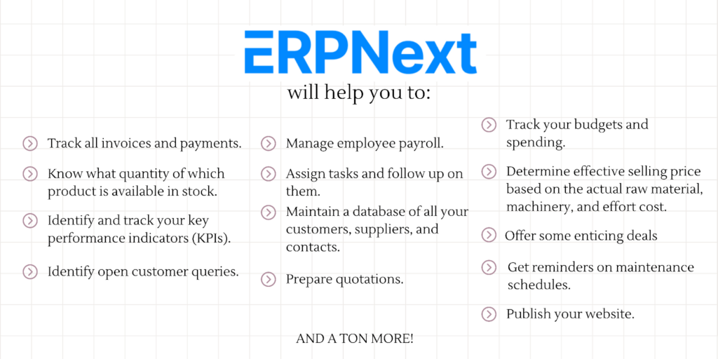 ERPNext will help you
